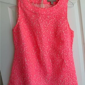 Banana Republic Coral Textured Sleeveless Top
